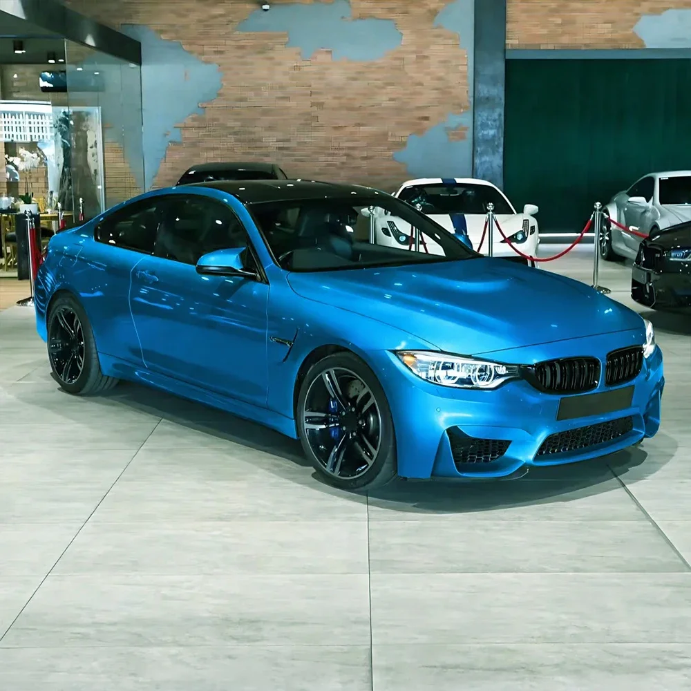Auto Aufkleber Wrap Film Metall Farbe Seanight Blau Auto Farbwechsel Vinyl Film PVC PET Blase Kostenloser Auto Zubehör Auto Aufkleber Image