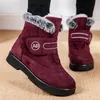 Damenstiefel Klassiker Stiefeletten mit Fell Super warme Winterschuhe Damen Schneestiefel Low Heels Damen Booties Winterschuhe