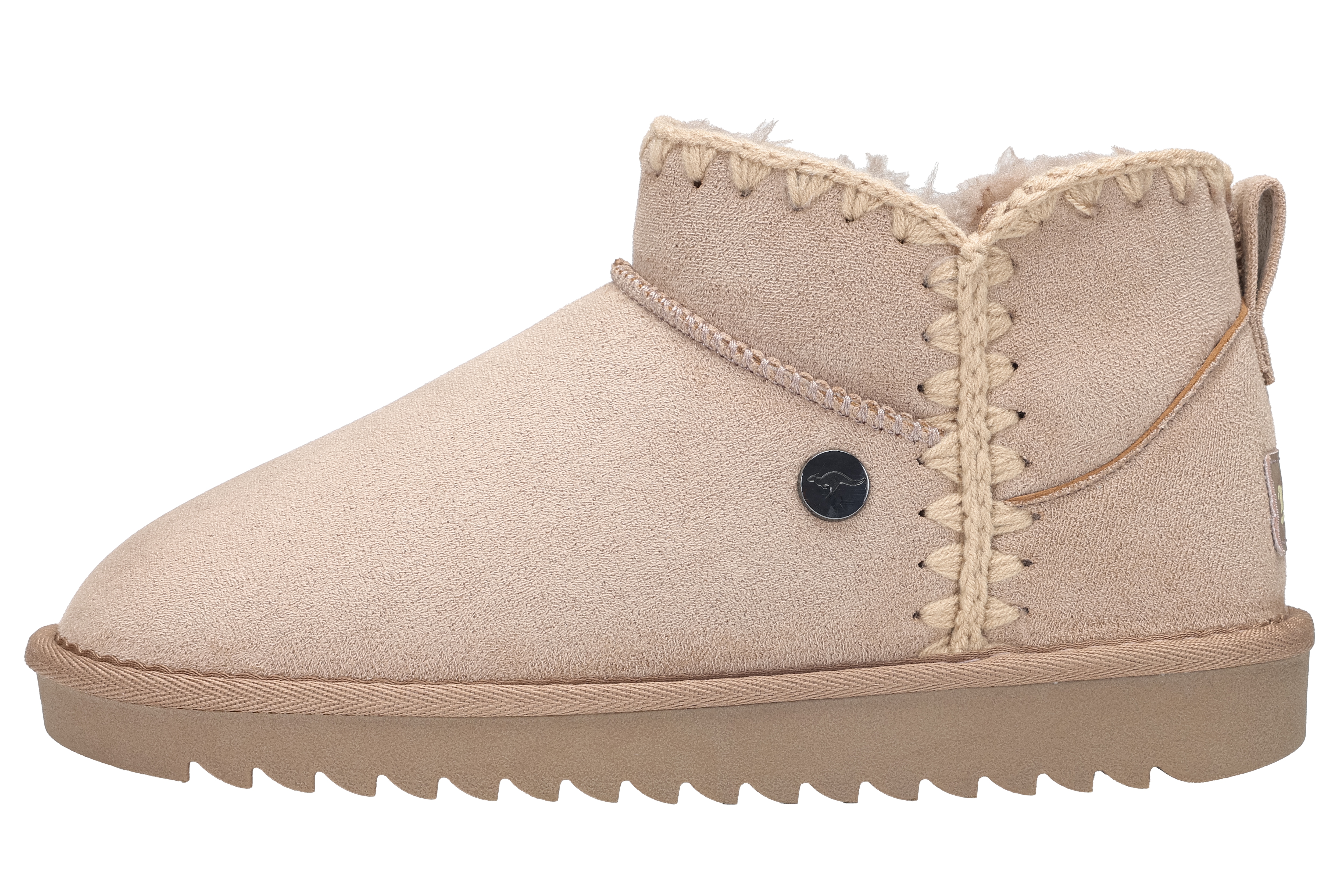 Schlupfboots KANGAROOS "K-UW MOCK", Damen, Gr. 38, stone braun, beige, Textil, Sportlich, Schuhe