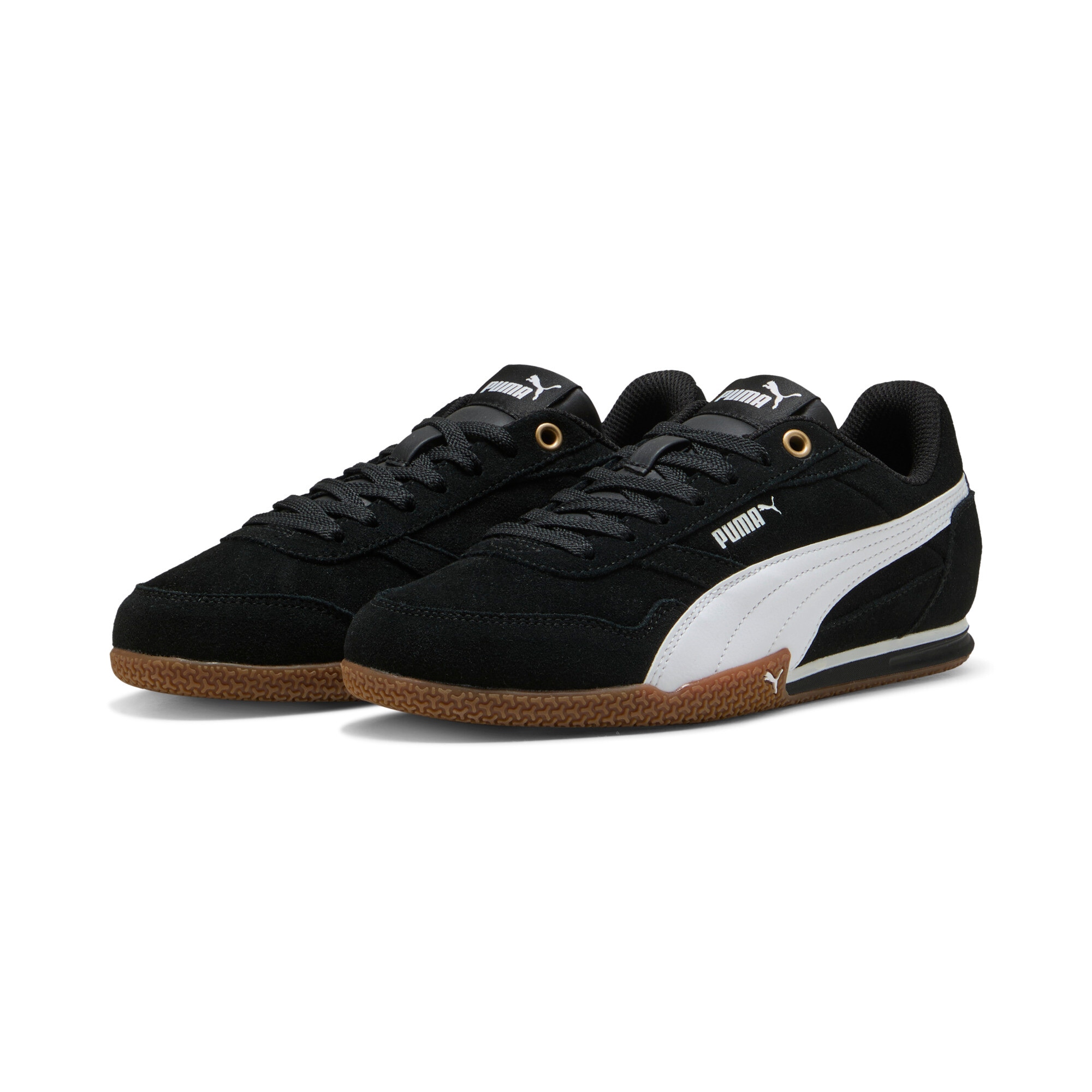 Sneaker PUMA "BELLA DONNA SD", Gr. 38,5, puma schwarz, puma weiß, Leder, unifarben, sportlich, Schuhe