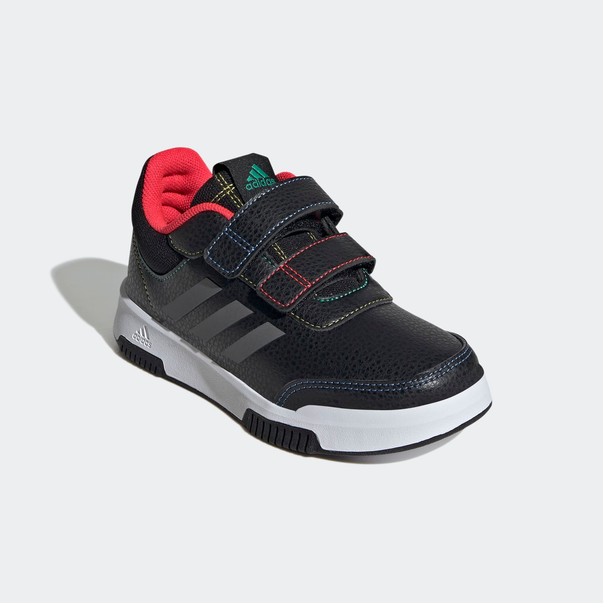 Klettschuh ADIDAS SPORTSWEAR "TENSAUR HOOK AND LOOP", Gr. 34, schwarz (core schwarz, iron metallic, lucid rot), Synthetik, Textil, Schuhe Image