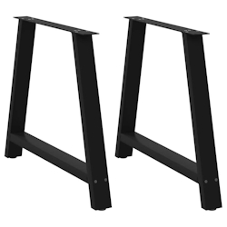 vidaXL Esstischbeine A-Form 2 Stk. Schwarz 100x(72-73) cm Stahl Image