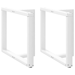vidaXL Esstischbeine T-Form 2 Stk. Weiß 90x35x(72-73) cm Stahl Image