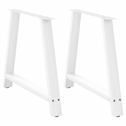 vidaXL Esstischbeine A-Form 2 Stk. Weiß 90x(72-73) cm Stahl Image