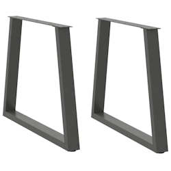 vidaXL Esstisch Beine V-Form 2 Stück Anthrazit 70x(72-73,3) cm Stahl Image