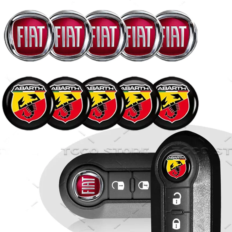 Autocollants de voiture FIAT dédié clé coque emblème Paster pour FIAT 500 Ducato Panda Grande Punto Tipo Abarth Pulse Strada 600 Doblo