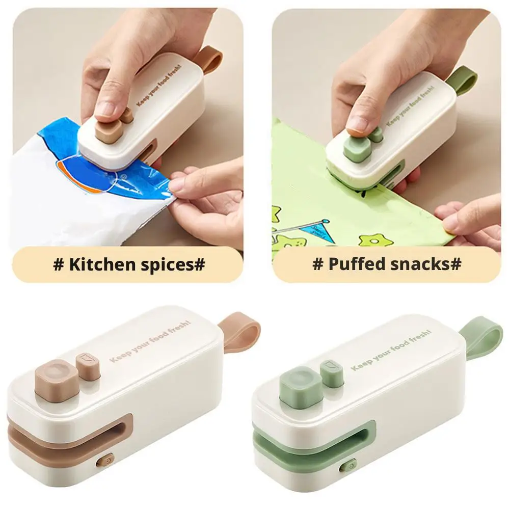 Portable Packaging Machine Mini Plastic Bag Sealer Preservation Household Sealing Device Snacks Food Sealing Machine