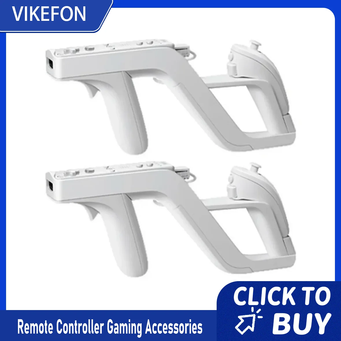 VIKEFON 1 pièces détachable pour Wii Zapper pistolet pour télécommande accessoires de jeu jeux télécommande pistolet de tir jeux