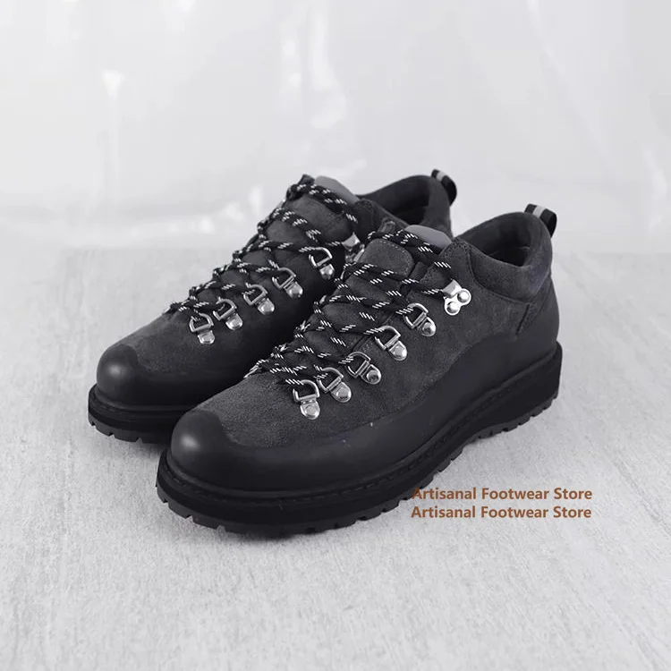 Derby-Schuhe mit dicken Sohlen für Herren, wasserdichte und rutschfeste Wanderschuhe, britische High-Top-Outdoor-Stiefel, Designer-Herrenschuhe