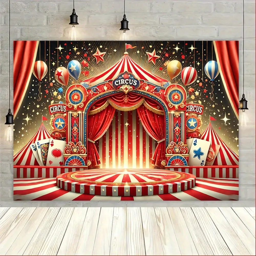 1 Stück. Eine lebendige Zirkusbühne, geeignet für Hochzeitseinhalte und Raumdekorationen. Es ist einfach einzurichten.,fcl Image