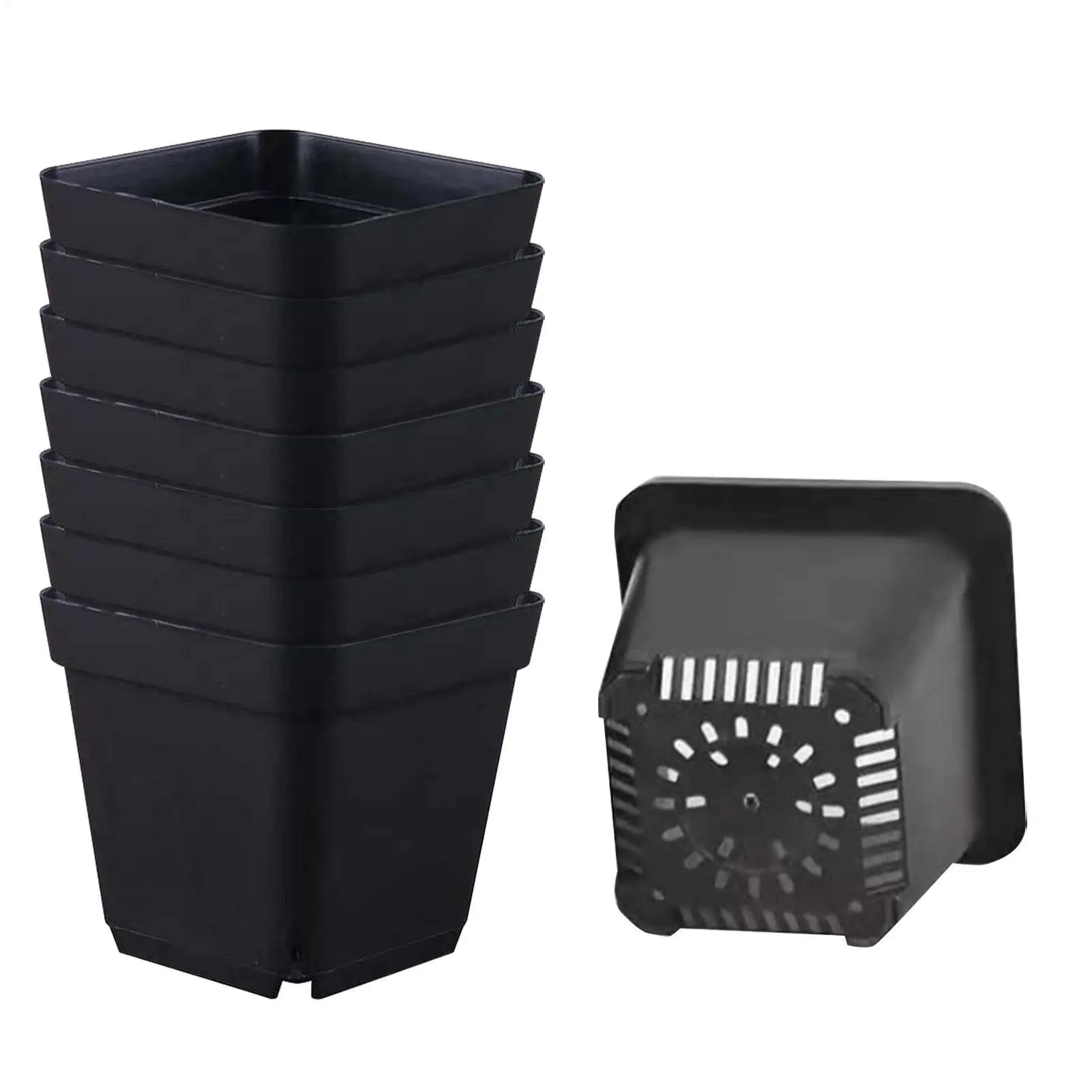 Sämlingstöpfe, 100 Stück, Aussaat, Kindergartentopf, weiche Pflanzentöpfe, Blumentopf, Kunststoff-Wachstumsbox, Hausgarten, Pflanzzzubehör Image