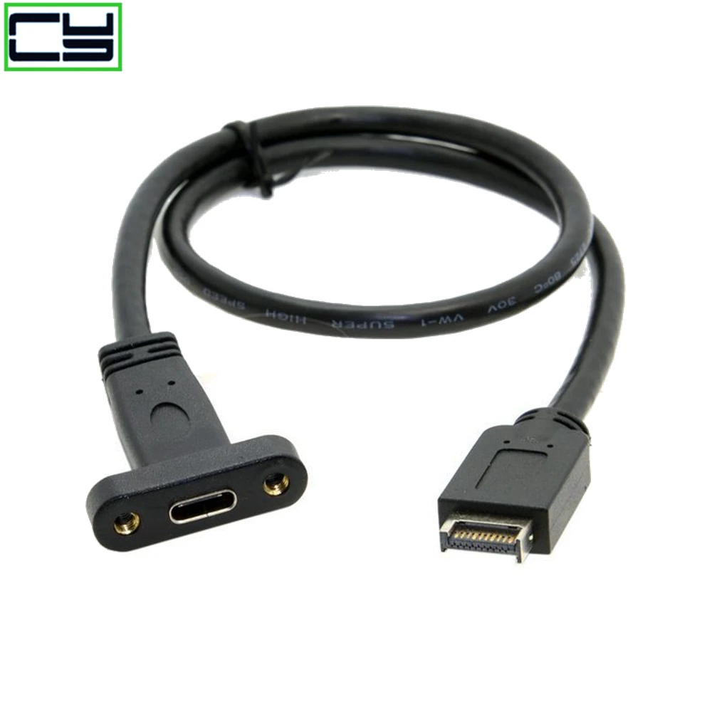 0,5 m 1 Stück USB 3.1 USB 3.1 Frontplatten-Header Typ E Typ E auf USB-C Typ-C Image