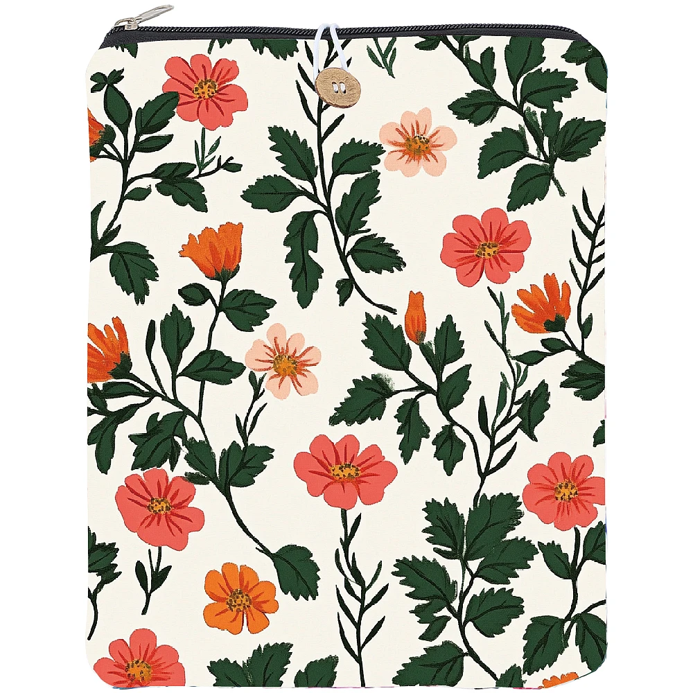 1 Stück Polyester-Buchcover, Notizbuchhüllen mit Knopf, rechteckige Blume, 290 x 240 mm Image