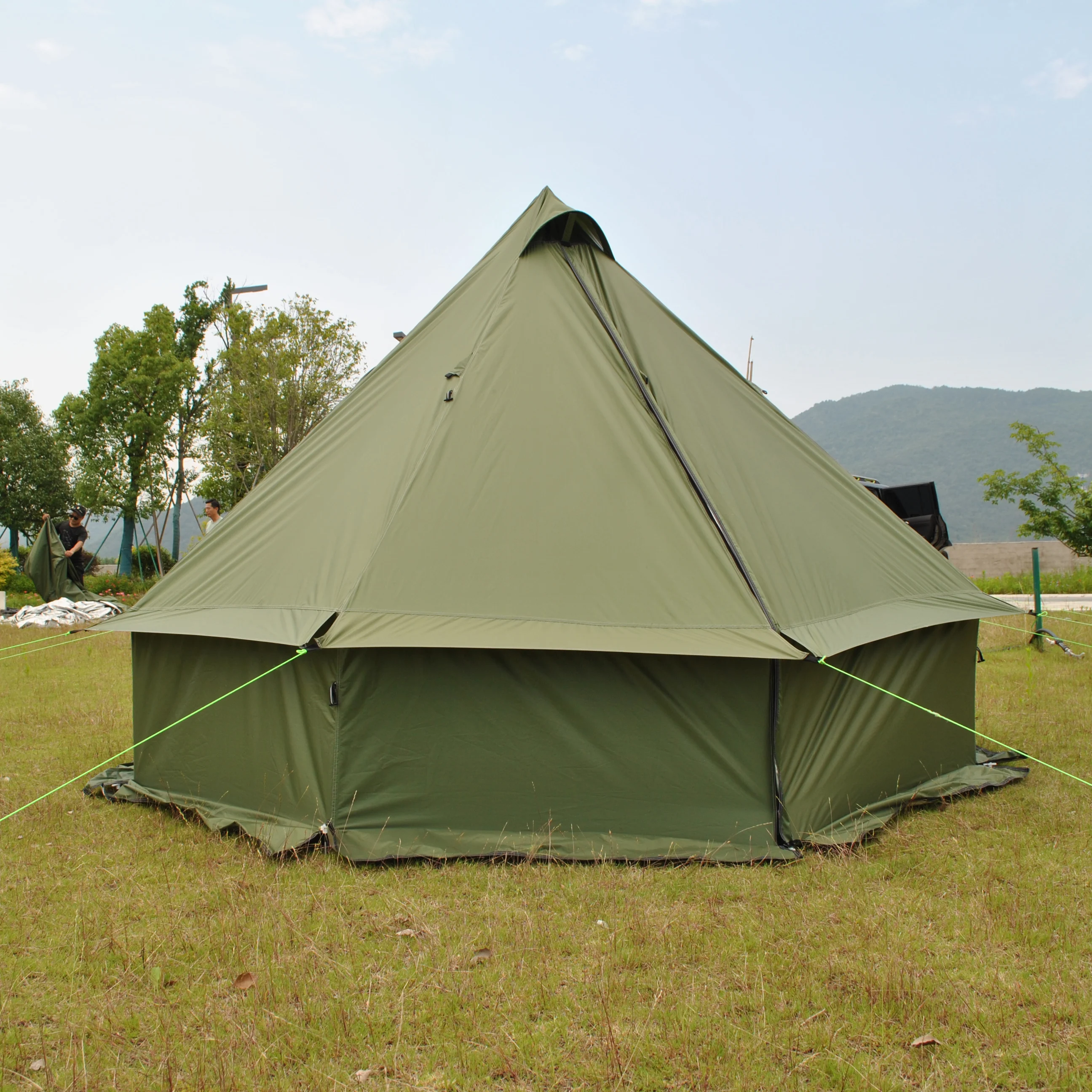 Campingkocherzelt, mongolisches Jurtenzelt für 8 Personen, mongolisches Zelt für 8 Personen, Pyramiden-Tipi-Zelt mit Herdausgang, Glockenzelt für 8 Personen Image