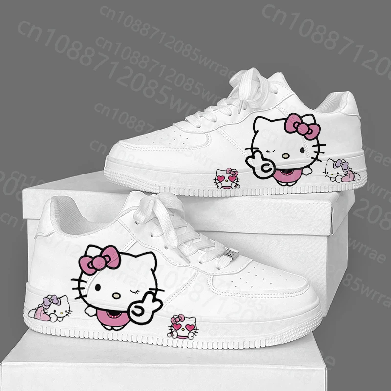 Hallo kitty Schuhe 3d Druck Turnschuhe Anime Cartoon Teenager mädchen High Top Outdoor Basketball Sport Casual Männer frau Schuhe