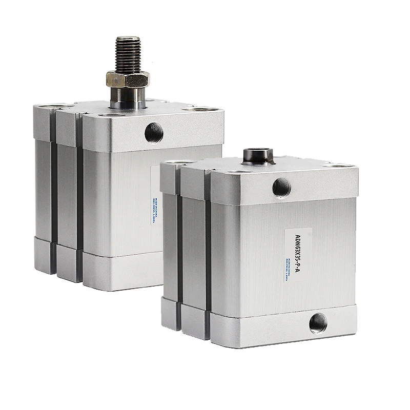 Hochwertiger Pneumatikzylinder ADN63X5/10/15/20/25/30/45/50/80-A-P-A Double-Action ADN kleiner quadratischer Pneumatikzylinder