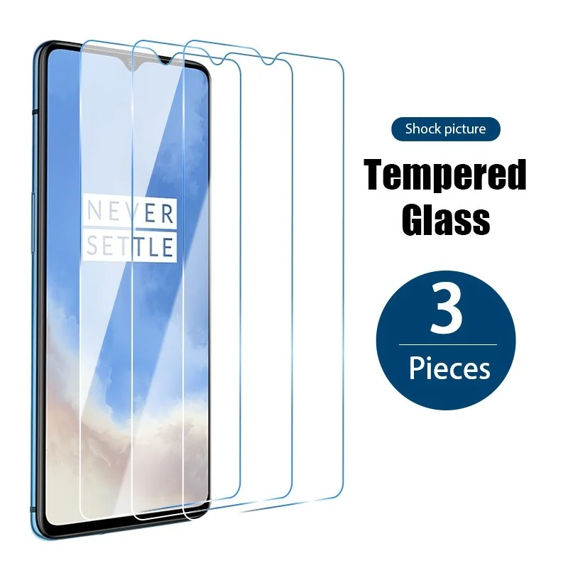 3PCS Gehärtetes Glas für Oneplus 8T 7T 6T 5T 3T Displayschutzfolie für Oneplus 7 6 5 3 Nord N10 5G N100 Glas Image