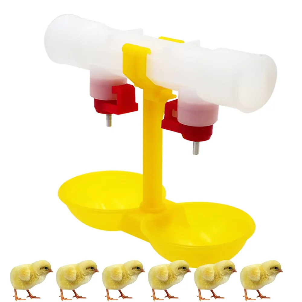 5/10/20Pcs Huhn Doppel Kopf Nippel Trinker Schüssel Automatische Waterer Brunnen Geflügel Küken Trinken Hängen Fütterung liefert Image