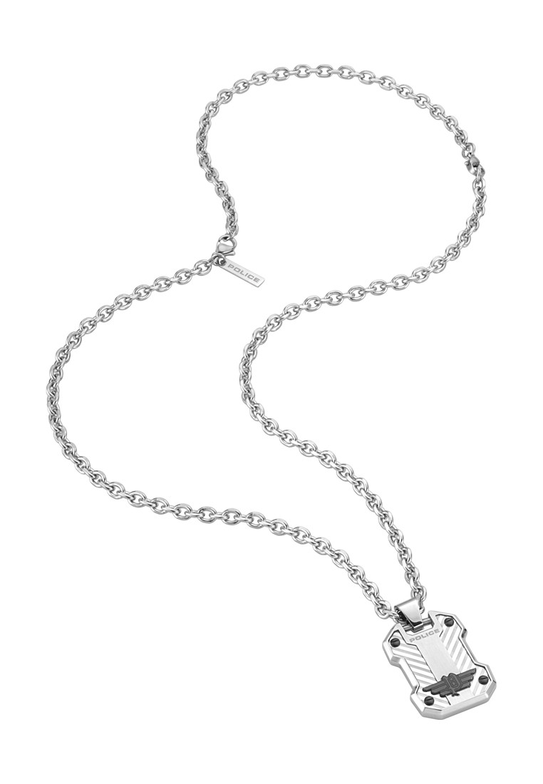 Police 26324PSS-01 Mens Bruckner Necklace - Silver Stainless Steel - One Size | Police Sale | Discount Designer Brands
