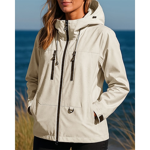 Damen Wanderjacke Fleecejacke Wintermantel 3-in-1-Jacke Winter Herbst Draussen Wasserdicht Winddicht Oberteil Schwarz Weiß Gelb Rosa Blau
