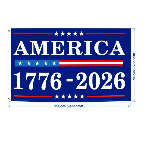 1776–2026 USA-Flagge zum 250. Jahrestag, 91 x 152 cm, patriotisches amerikanisches Dekorationsbanner für den Außenbereich für Hof, Garten, Haus oder die Feier zum Unabhängigkeitstag Image