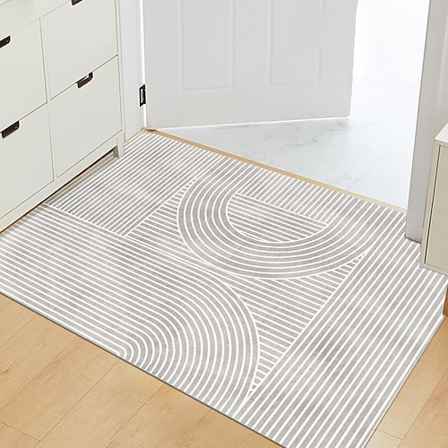 Weihnachts-Badezimmer Fußmatte für Eingangsbereich niedlicher Cartoon Faux Cashmere dick weicher rutschfester maschinenwaschbarer Boden Teppich saugfähig fleckenresistent langlebig pflegeleicht Image