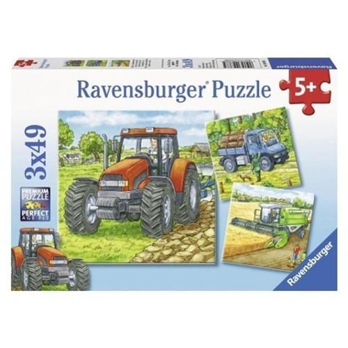 "Ravensburger Puzzle ""Große Landmaschinen"", 3 X 49 Teile"