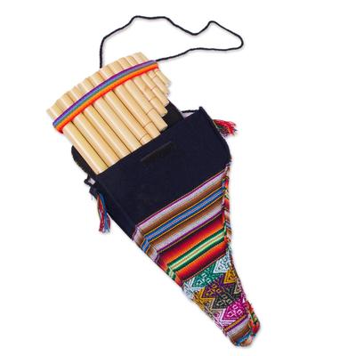 'Andean Panpipe' - Reed Zampona Panpipe Flute Handmade Instrument from Peru