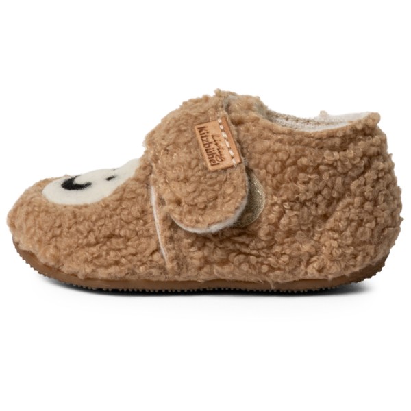 Living Kitzbühel - Kid's Smiley Plüsch-Klettschuh - Hausschuhe 27 | EU 27 braun