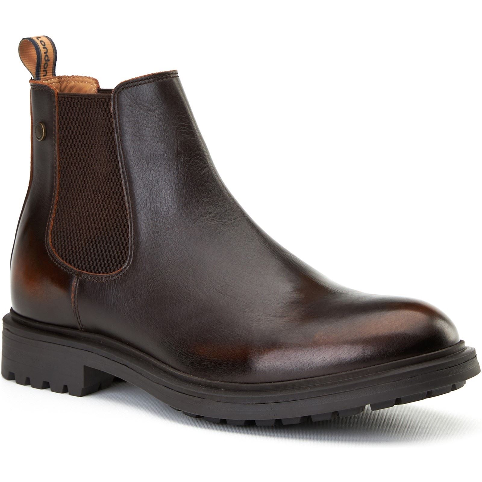 Base London Roebuck Leder Herren braune Stiefel
