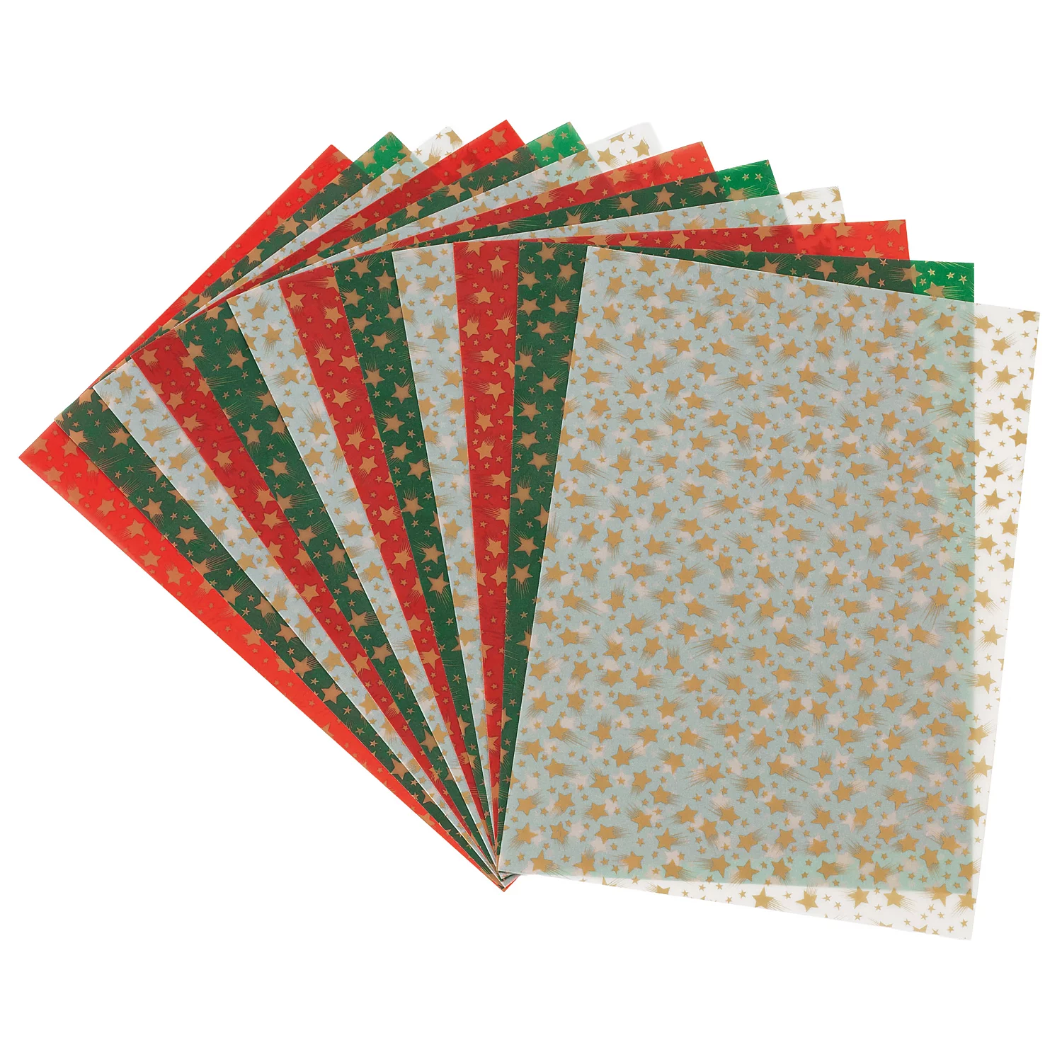buttinette Papier transparent "étoiles", A4, 12 feuilles