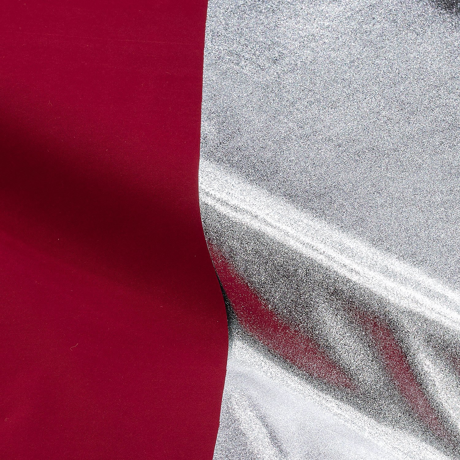 Stretch-Lamé, rot-silber Image