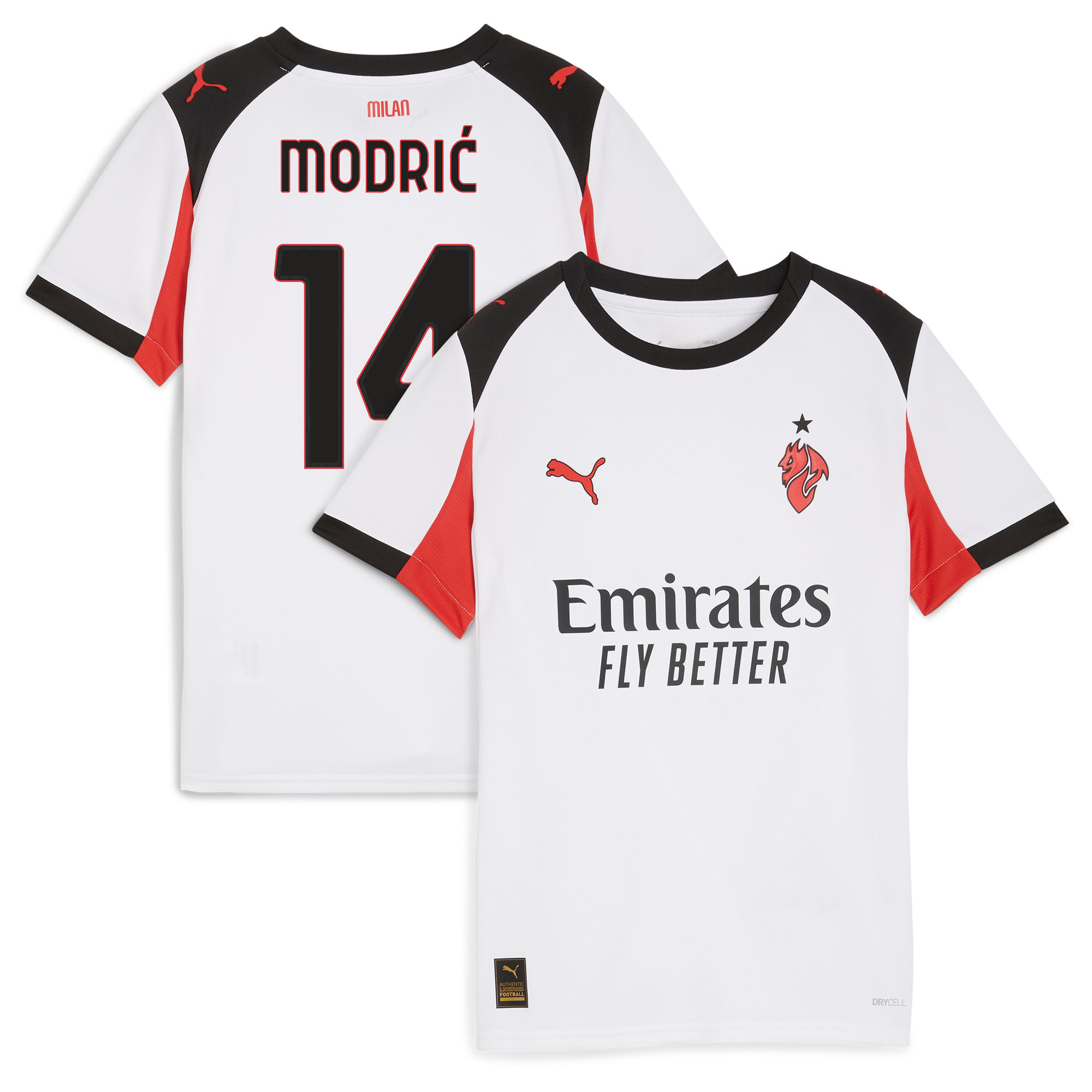 AC Milan PUMA Auswärtstrikot 2025-26 - Kinder mit Aufdruck Modric 14 Image