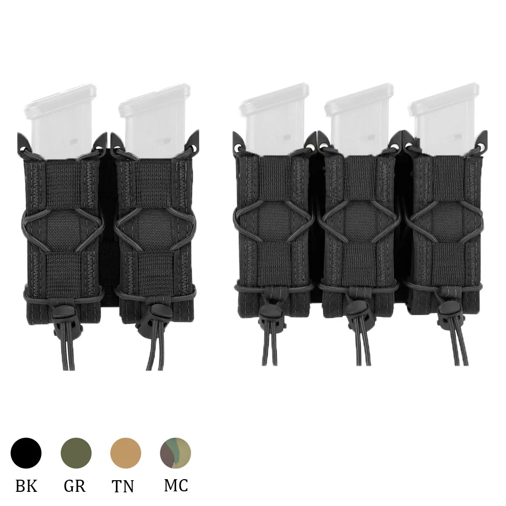 Pochette pour magazines OPHIDIAN 9 mm Pochette pour magazines double triple Pochette pour magazines ouverte Molle adaptée pour 17 19