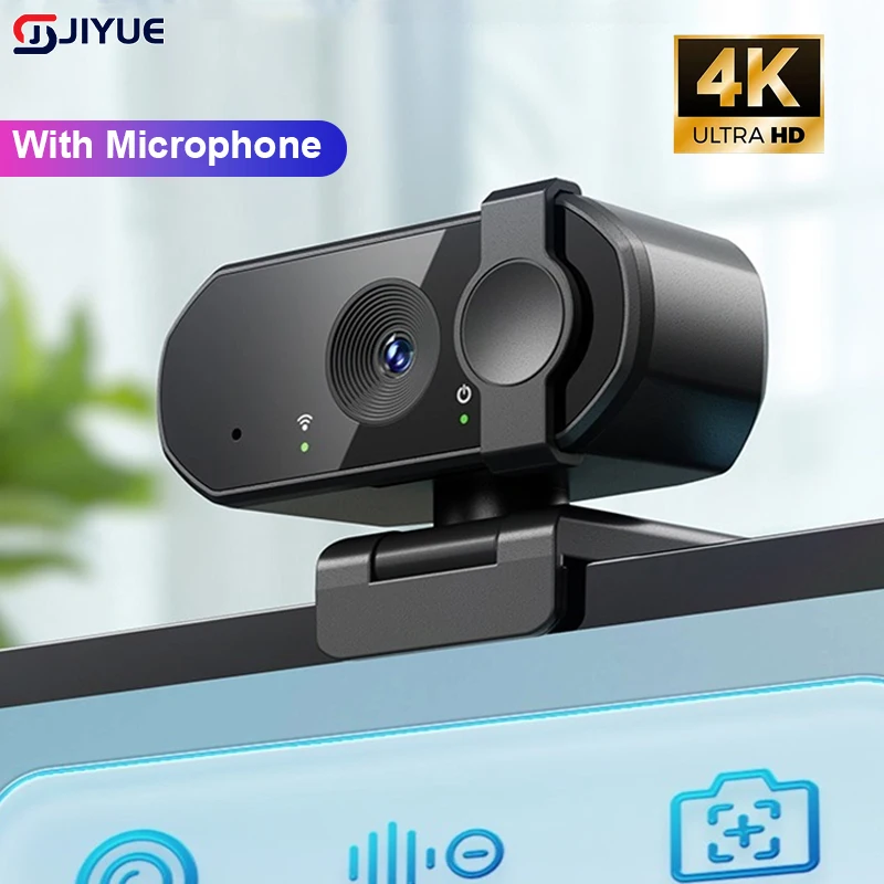 Webcams 4K USB caméra Web avec Microphone Autofocus 2K caméra PC ordinateur portable Streaming en direct 1080P Webcam pour les appels vidéo