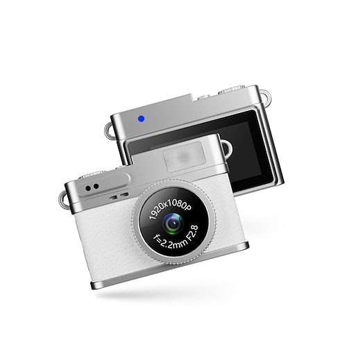 Fotocamera retrò HD 1080p delle dimensioni di un pollice per la registrazione portatile di foto e video, dotata di fotocamera digitale CCD e flash.