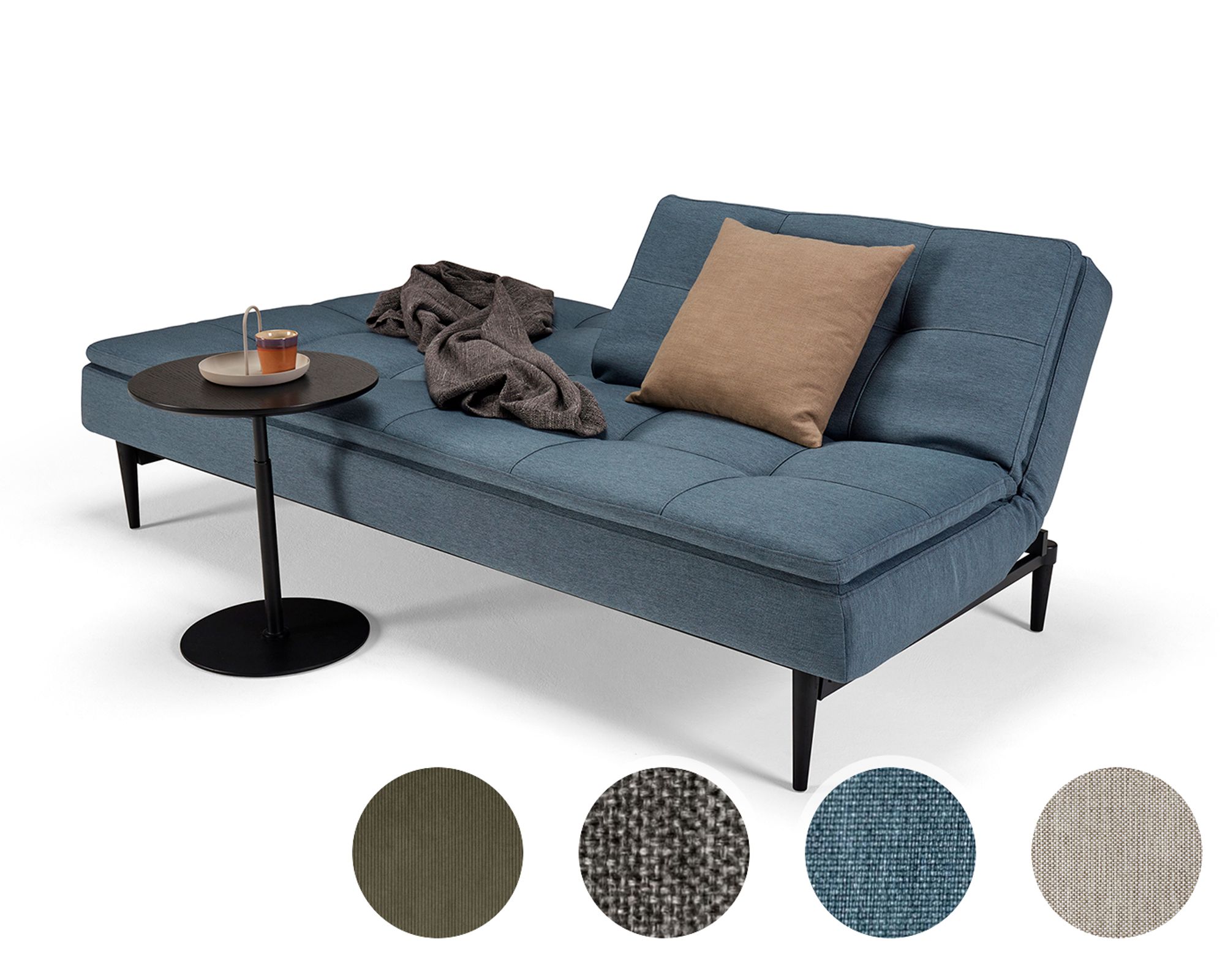 Innovation »Dublexo« Klappsofa Frej Raucheiche / 563 Twist Charcoal / mit Armlehnen Image