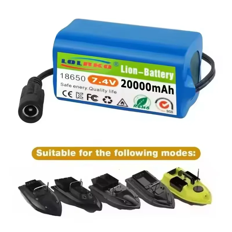 NEUE 7,4 V 20000 mAh batterie geeignet für V020 V900 2011-5 V007 C18 H18 V18 D18B FX88 fernbedienung RC angeln köder boot batterie Image