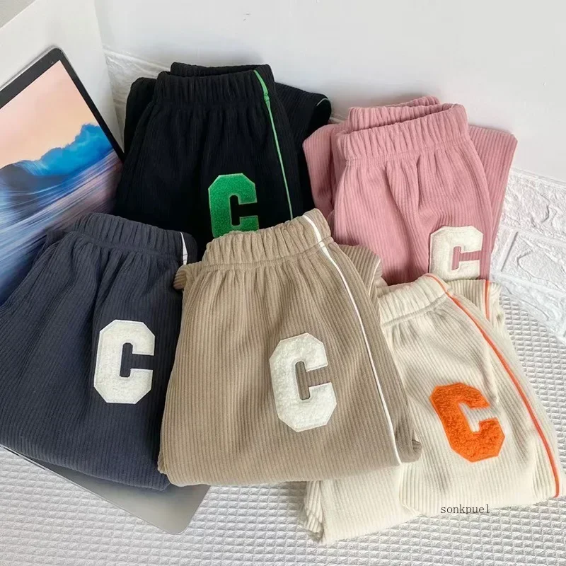 Warme Kinderhose, verdickt, mit Fleece gefüttert, neue Herbst-Winter-Sporthose für Kinder, Babys, Freizeithose für Jungen und Mädchen, Baby Image