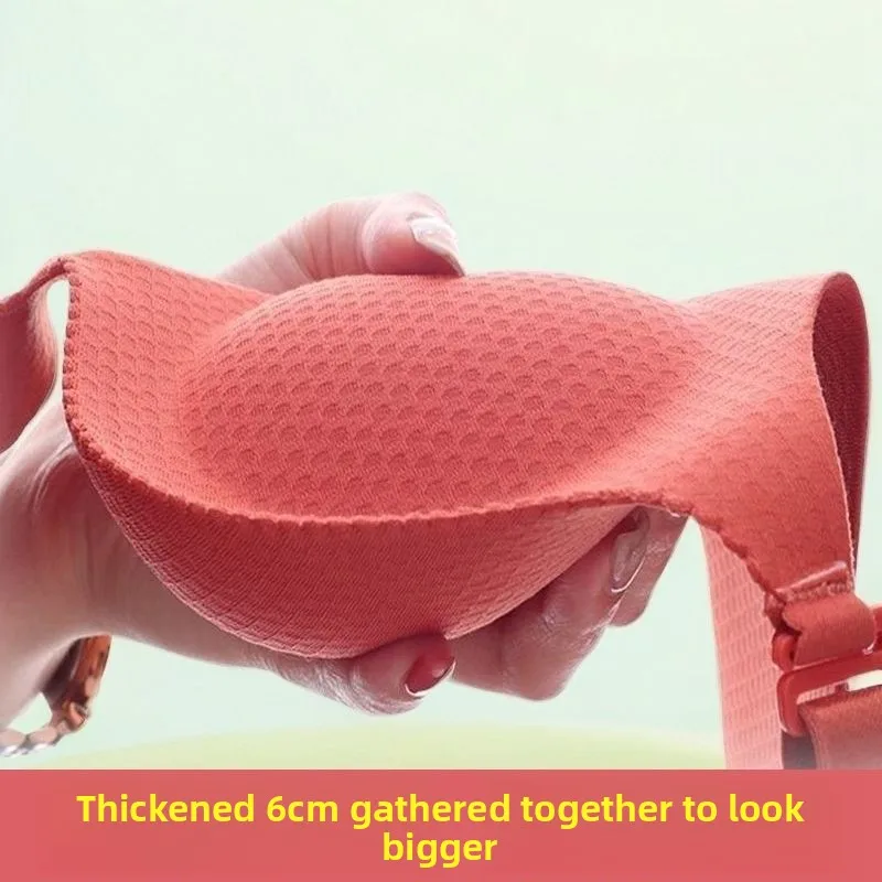 Sofortiger Push-up-BH für kleine Brüste – 2,36 Zoll extrem gepolsterter kabelloser BH, Lift- und Seitenschlankheits-nahtloser T-Shirt-BH für A B-Cup Image