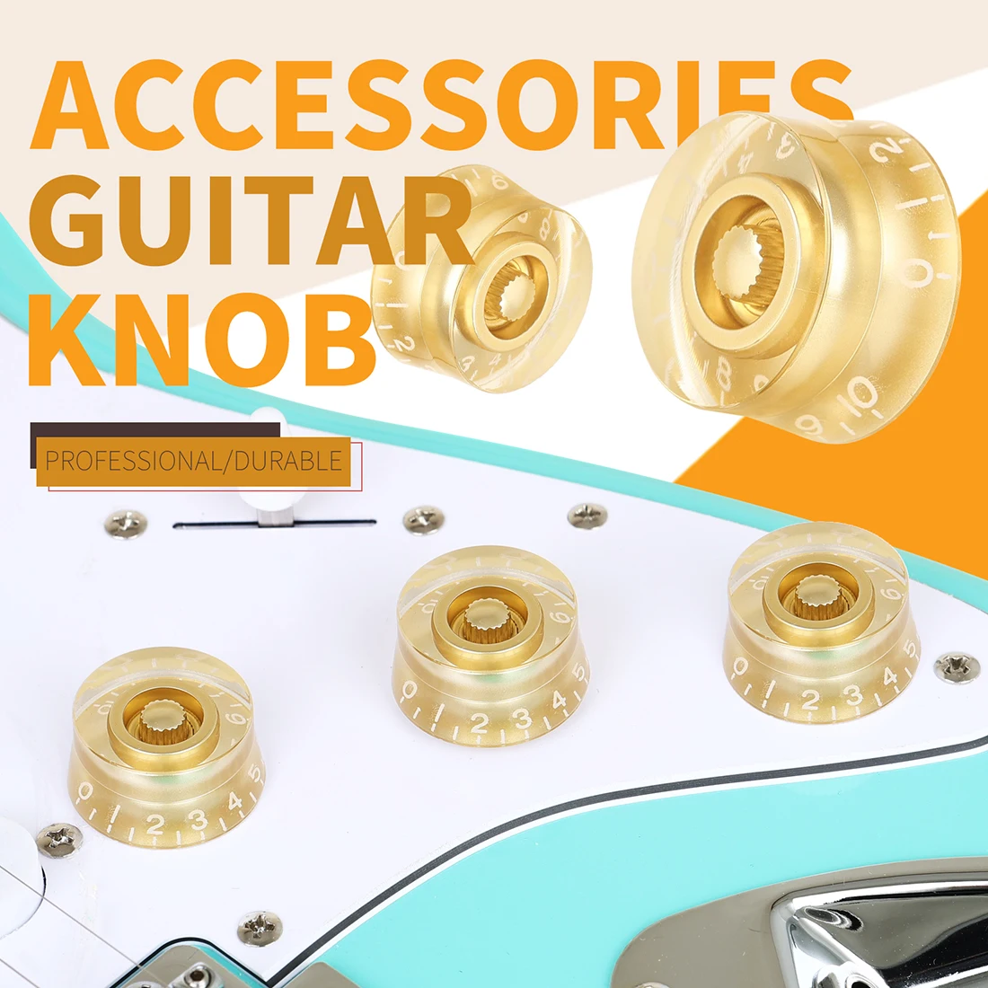 M MBAT E-Gitarre Knopfkappe Gitarre Volume Tone Button Teile für EPI LP Musical E-Gitarre Ersatzzubehör Image