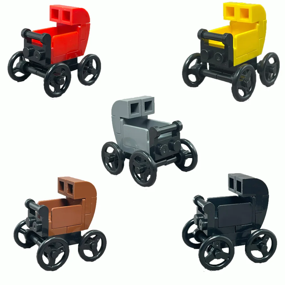 MOC City Series Kinderwagen-Kinderwagen – 15-teiliges Bausteine-Set, City-Serie, Spielset für kreatives Kindergeschenk