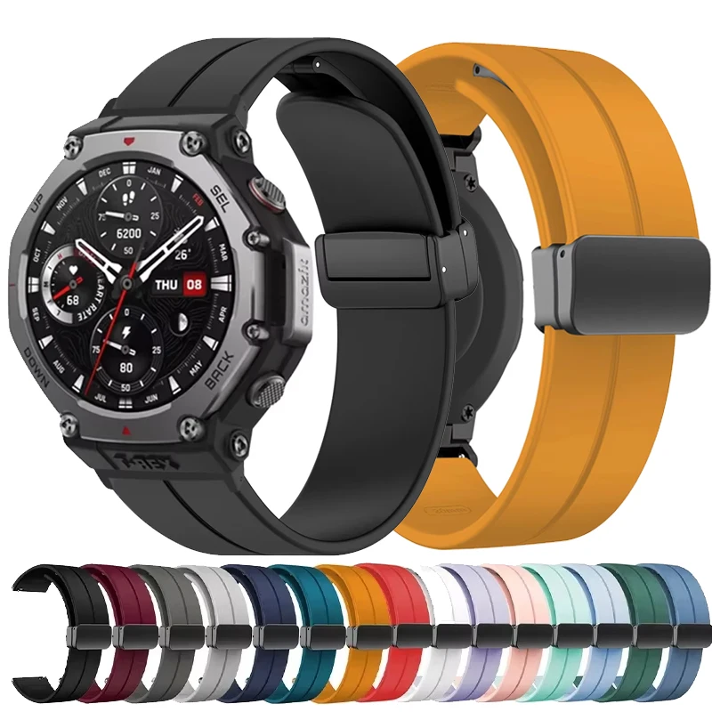 Magnetisches Silikon-Uhrenarmband für Huami Amazfit T-Rex 3, Ersatzarmband für Amazfit T Rex 3, Sportarmband Image
