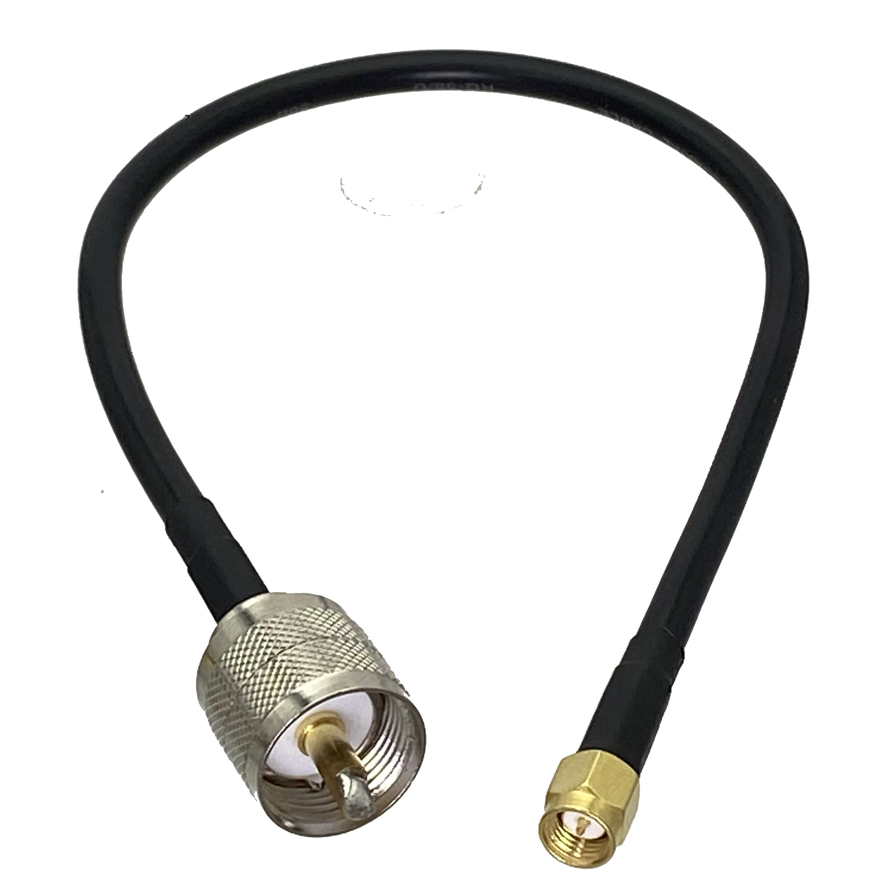 RG58 SMA-auf-UHF-PL259-Überbrückungskabel, SMA-Stecker auf SO239-Stecker, Antennenpigtail, verlustarmes 50-Ohm-Koax für CB- und Amateurfunk Image