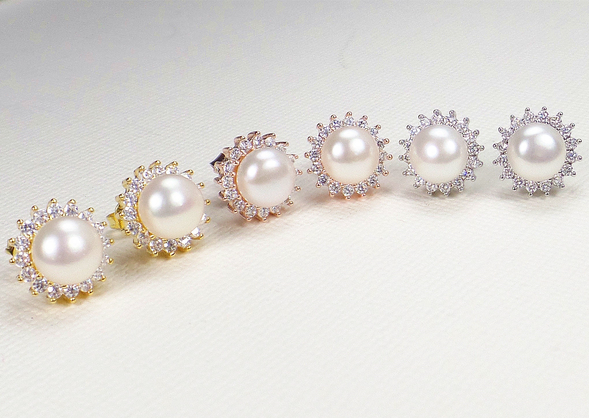 Regali per damigelle d'onore, orecchini di perle per la proposta di damigella d'onore, orecchini per damigelle d'onore, collana per damigella d'onore,