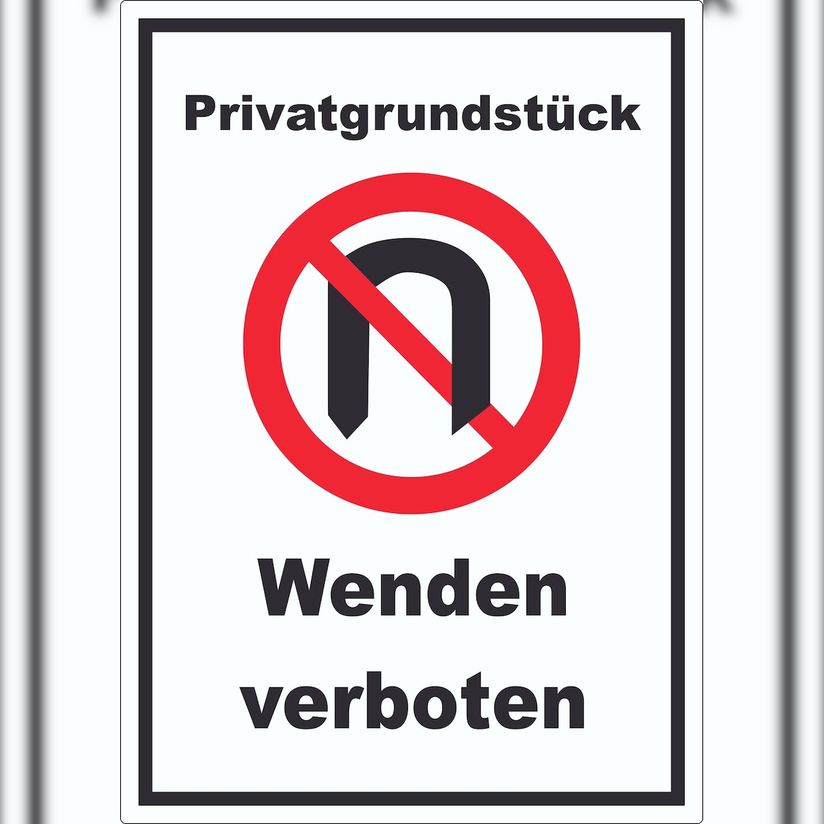 HB-Druck Privatgrundstück Wenden verboten Aufkleber A6 (105x148mm) Image