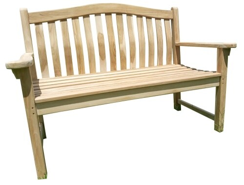 Lex Teak Sitzbank Bank Gartenbank Holzbank Teakbank Parkbank Schlossgarten 120cm Image