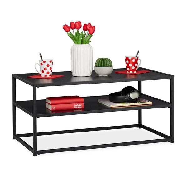 relaxdays Couchtisch mit Ablage Image