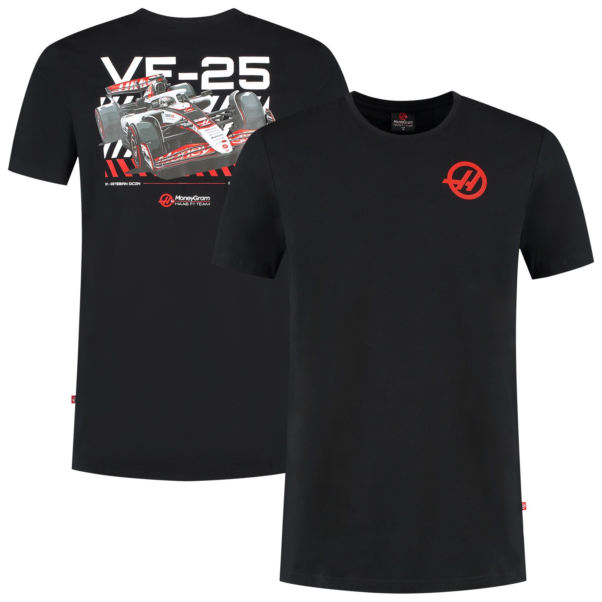 Haas F1 Moneygram VF-25 Back Print T-Shirt – Schwarz Image
