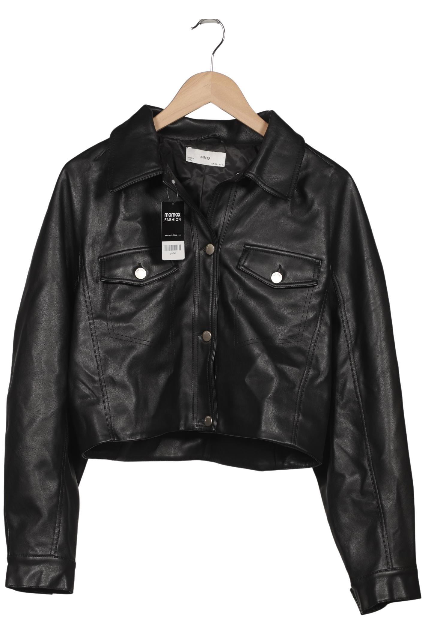 Mango Damen Jacke, Gr. 42, schwarz, Kunstleder, Synthetik Image